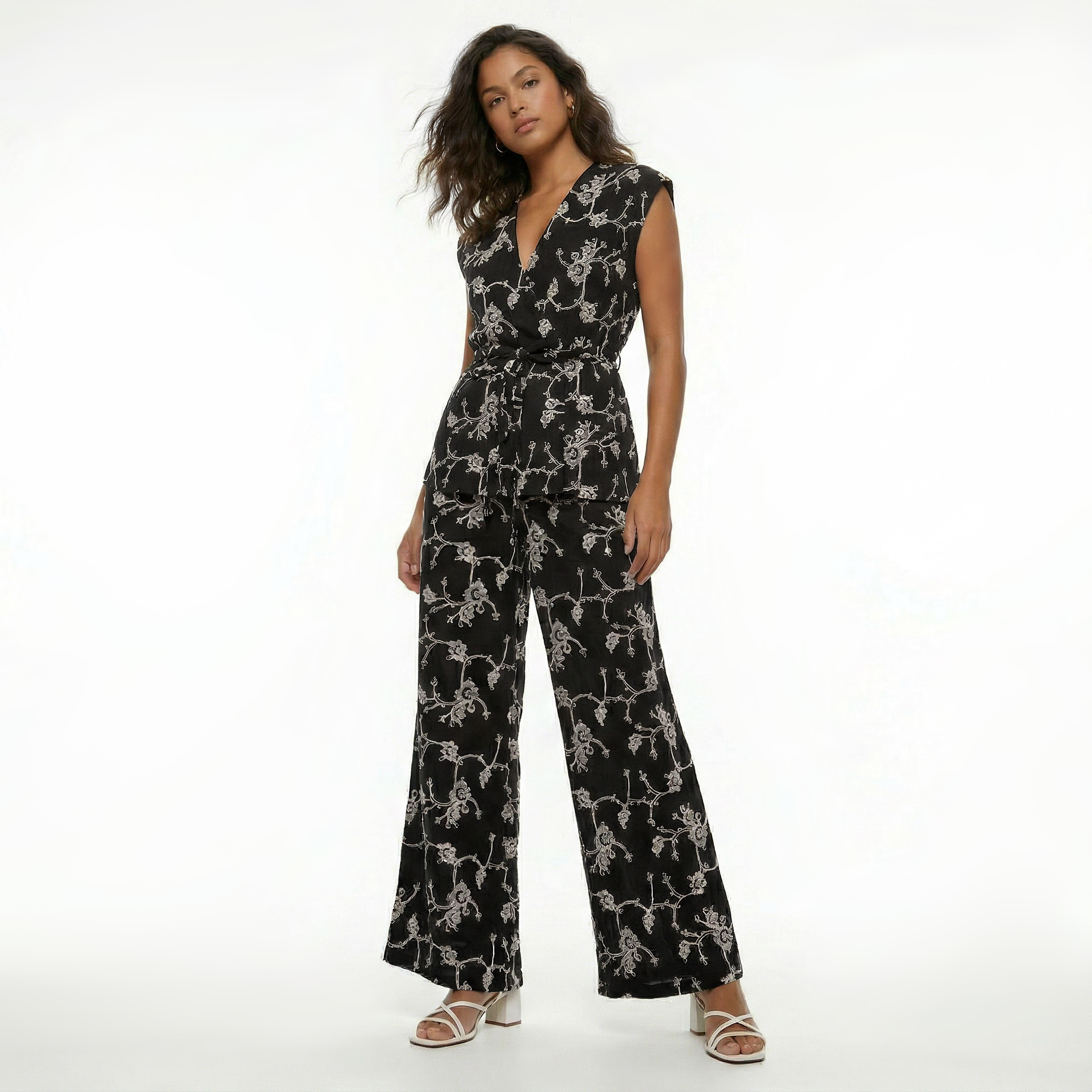 Mid-Rise Embroidered Wide Leg Pants-women-clothing-coordsets-image-5