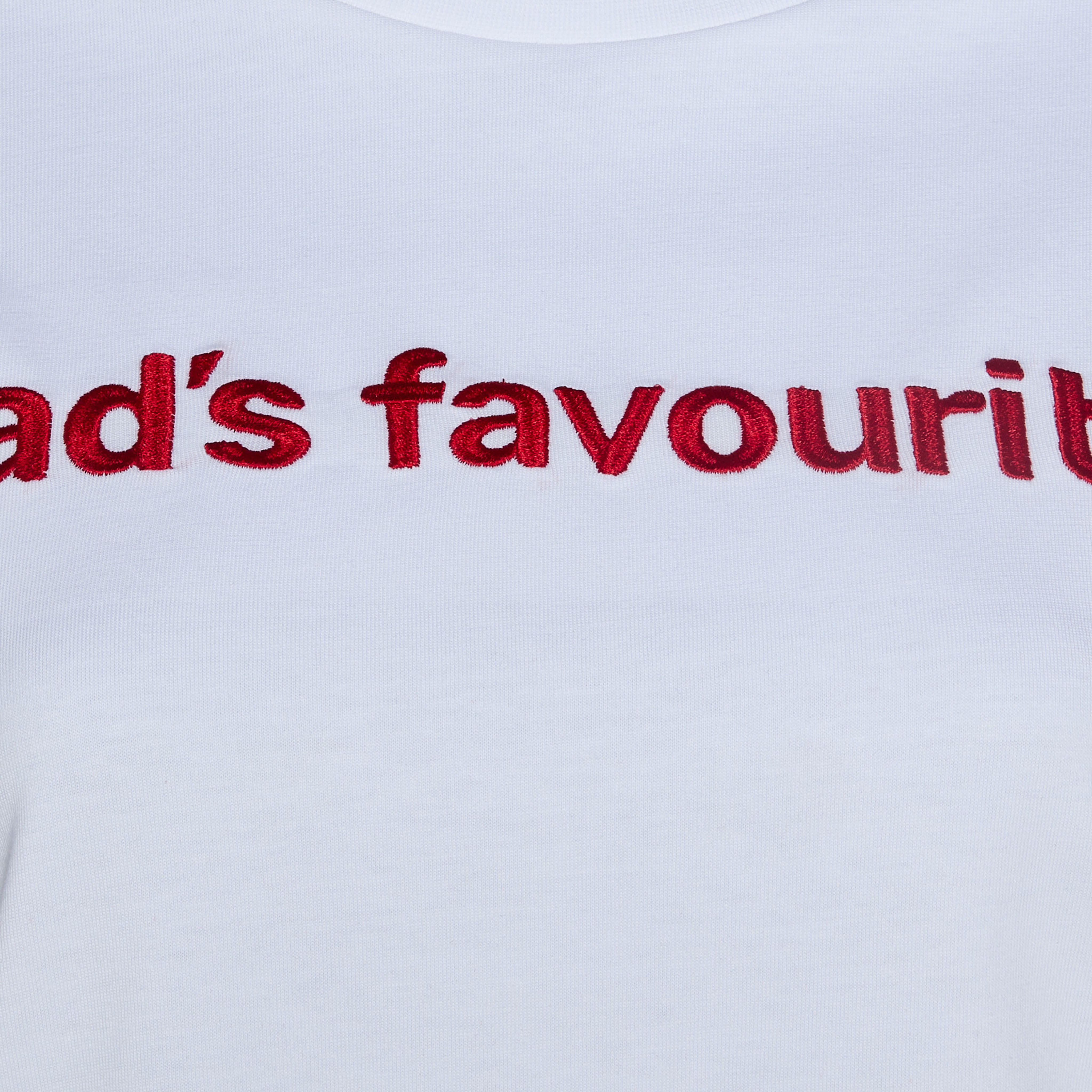 Cotton T-shirt with Slogan Embroidery-women-clothing-tshirts-image-2