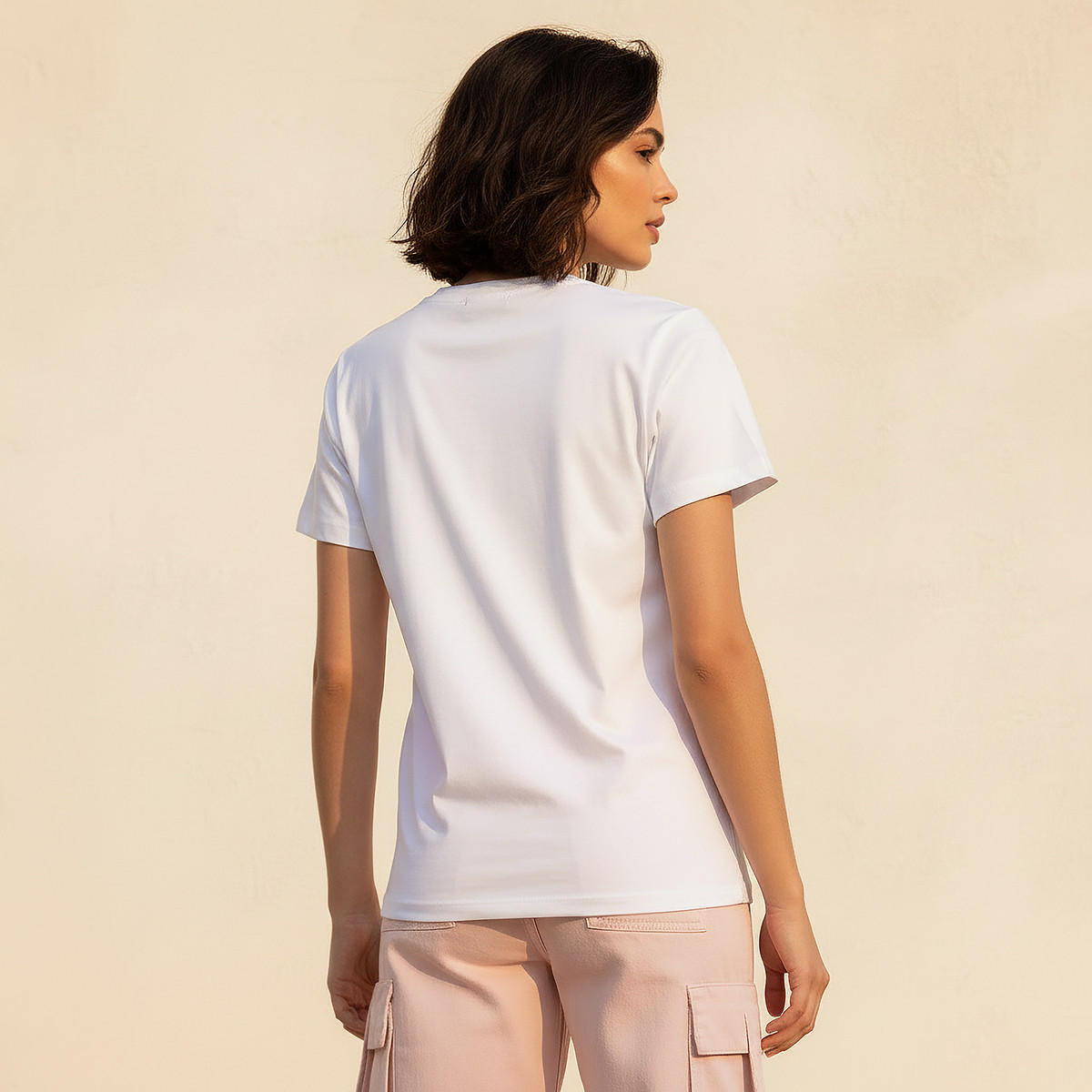 Cotton T-shirt with Typographic Embroidery-women-clothing-tshirts-image-4