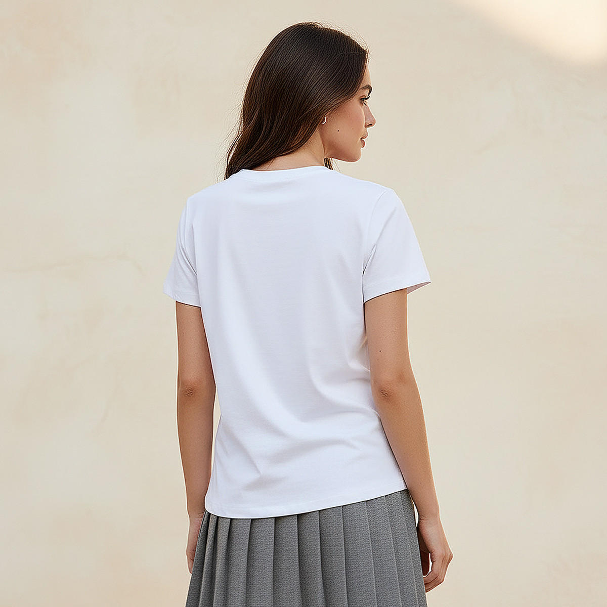 Cotton T-shirt with Typographic Embroidery-women-clothing-tshirts-image-4