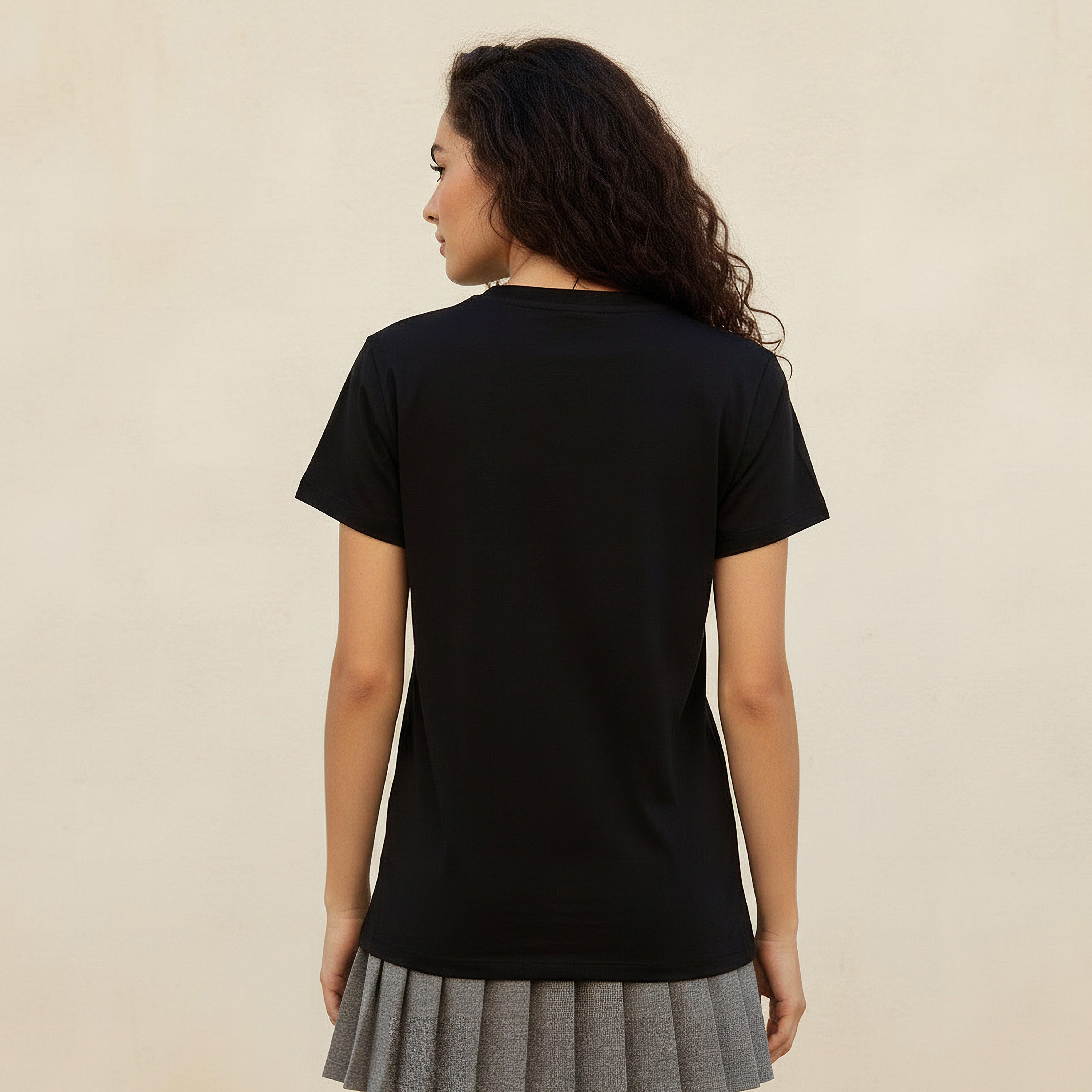 Cotton T-shirt with Typographic Embroidery-women-clothing-tshirts-image-4