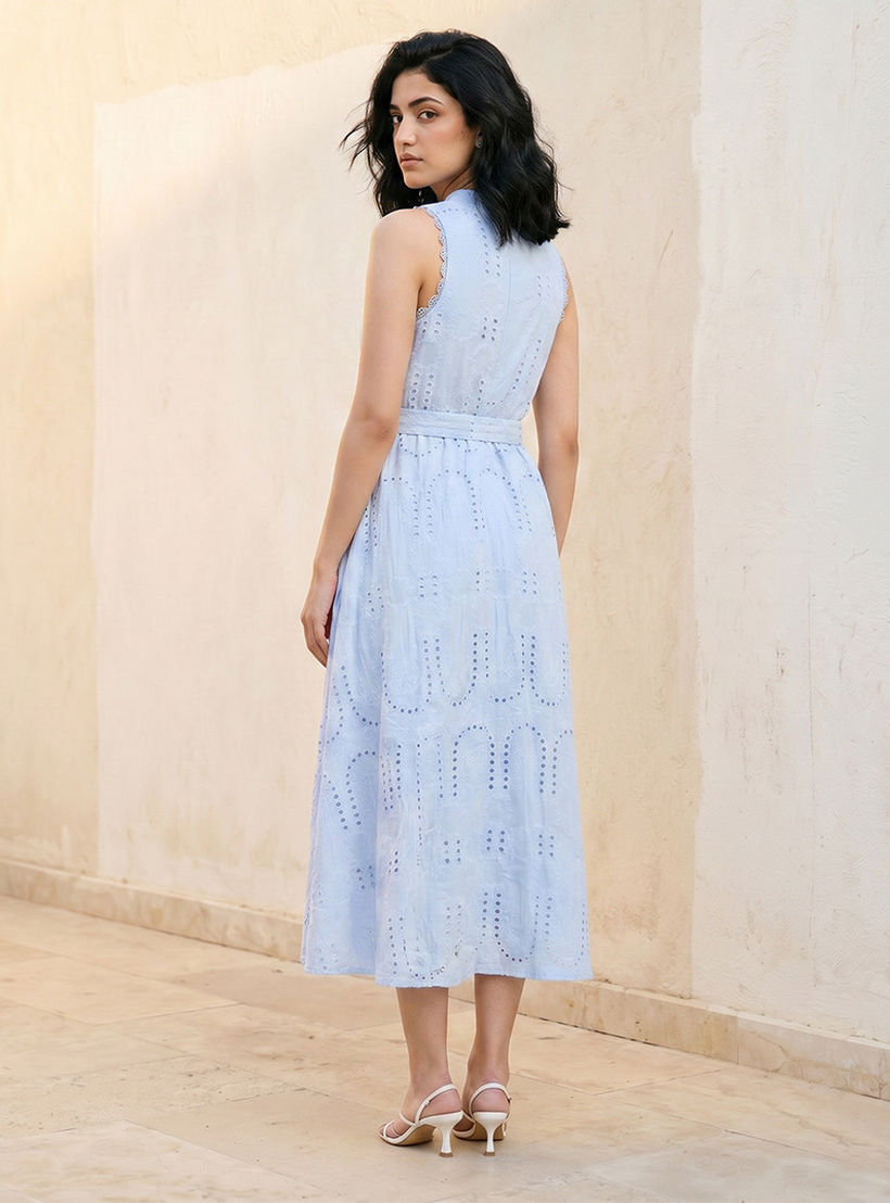 فستان إيه لاين قطن مطرز بتصميم شيفلي ودواخل دانتيل من سبلاش يوث-women-clothing-dresses-image-4