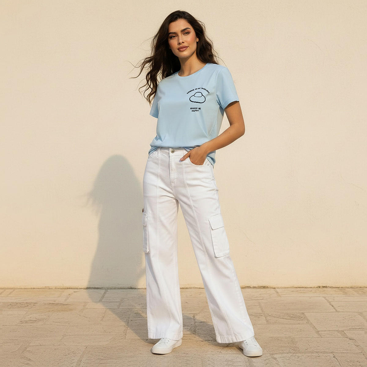 Cotton T-shirt with Embroidery-women-clothing-tshirts-image-3