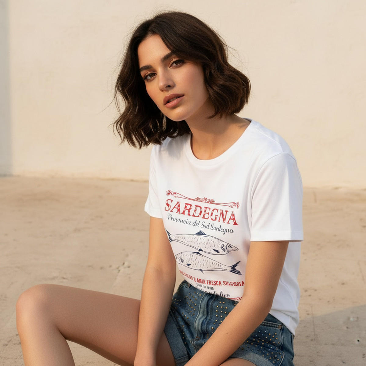 Cotton T-shirt with Graphic Print-women-clothing-tshirts-image-1
