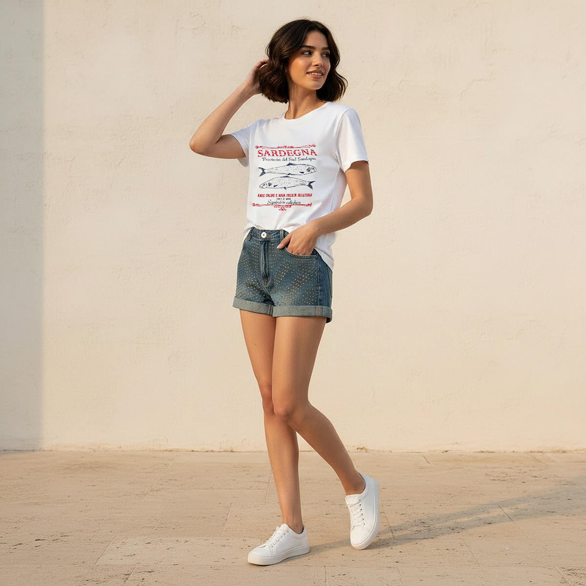 Cotton T-shirt with Graphic Print-women-clothing-tshirts-image-3