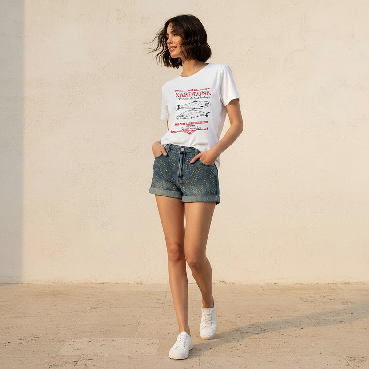 Cotton T-shirt with Graphic Print-women-clothing-tshirts-image-5