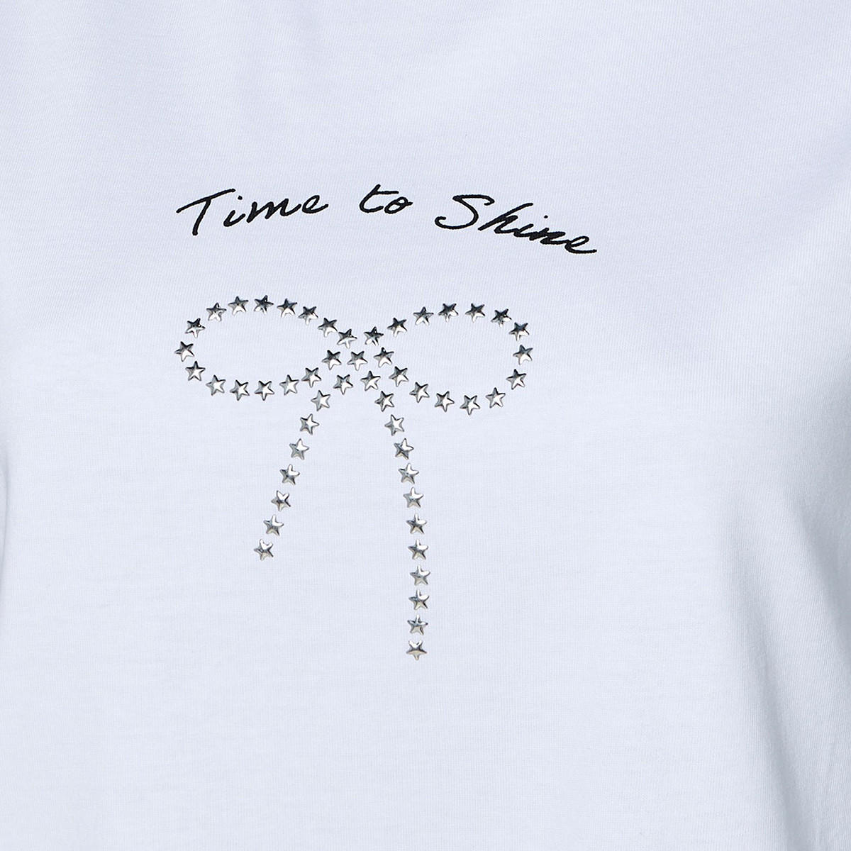 Cotton T-shirt with Slogan Print-women-clothing-tshirts-image-2