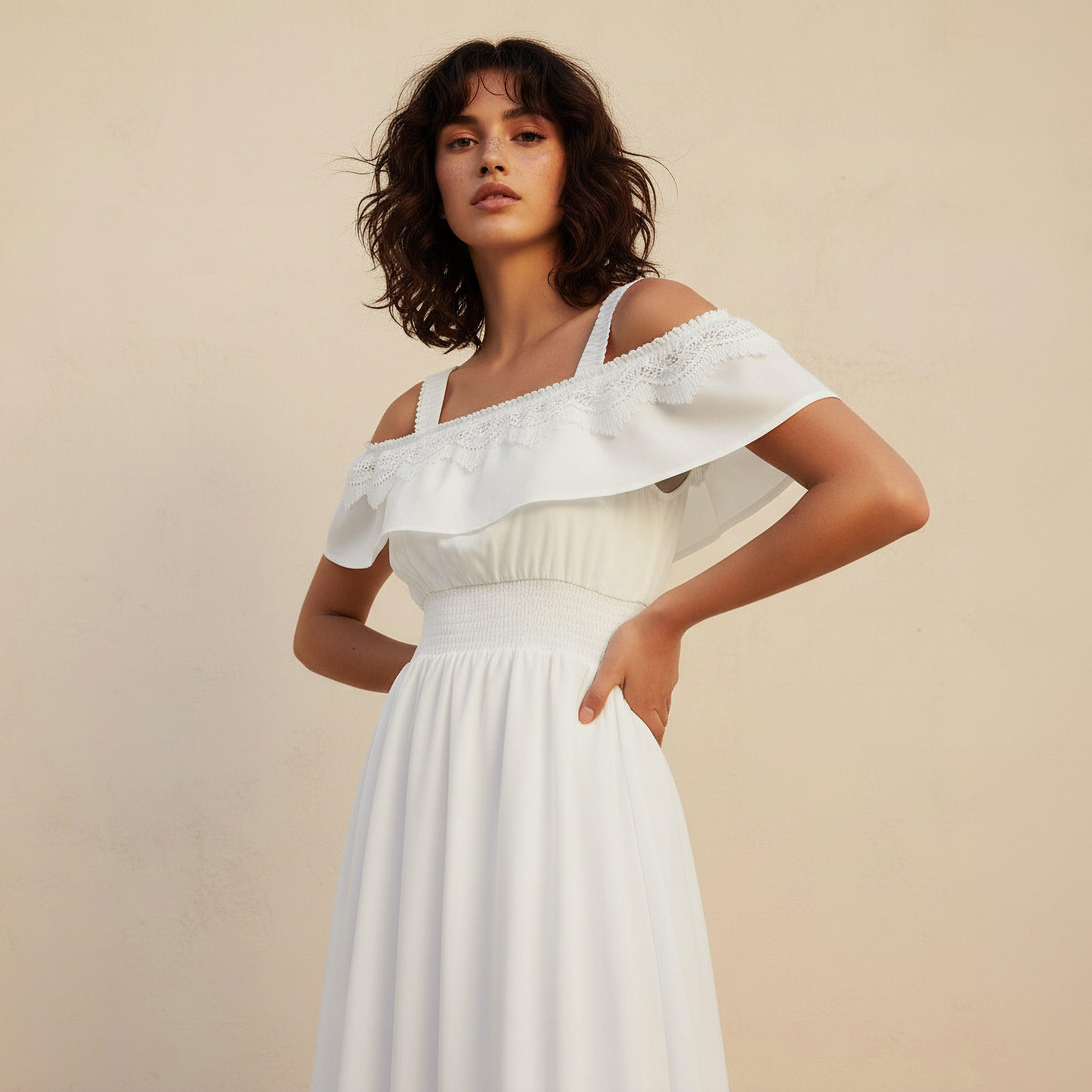 Maxi Cotton Dress with Lace Trim-women-clothing-dresses-image-3