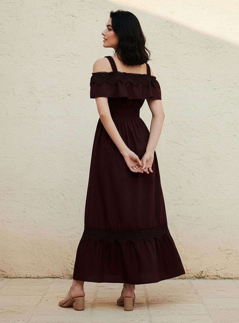 فستان قطن طويل بحافة دانتيل-women-clothing-dresses-image-4
