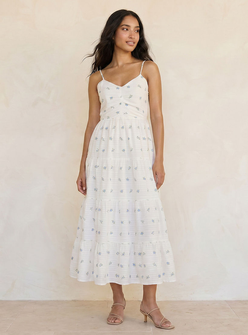 Splash Youth Floral Print A-line Cotton Dress Adjustable Straps-women-clothing-dresses-image-2