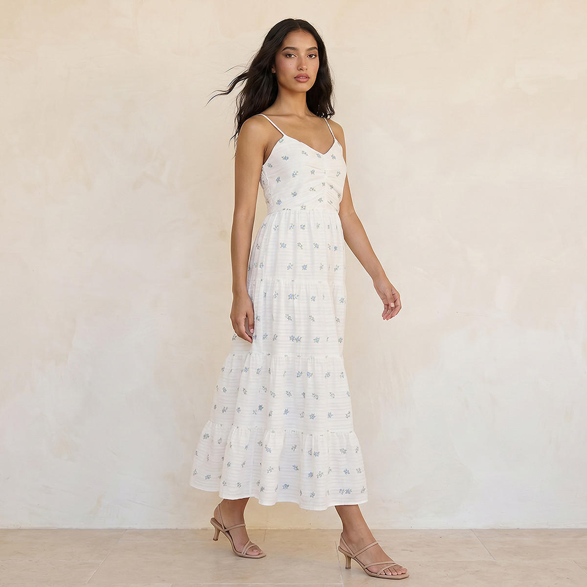 Splash Youth Floral Print A-line Cotton Dress Adjustable Straps-women-clothing-dresses-image-1