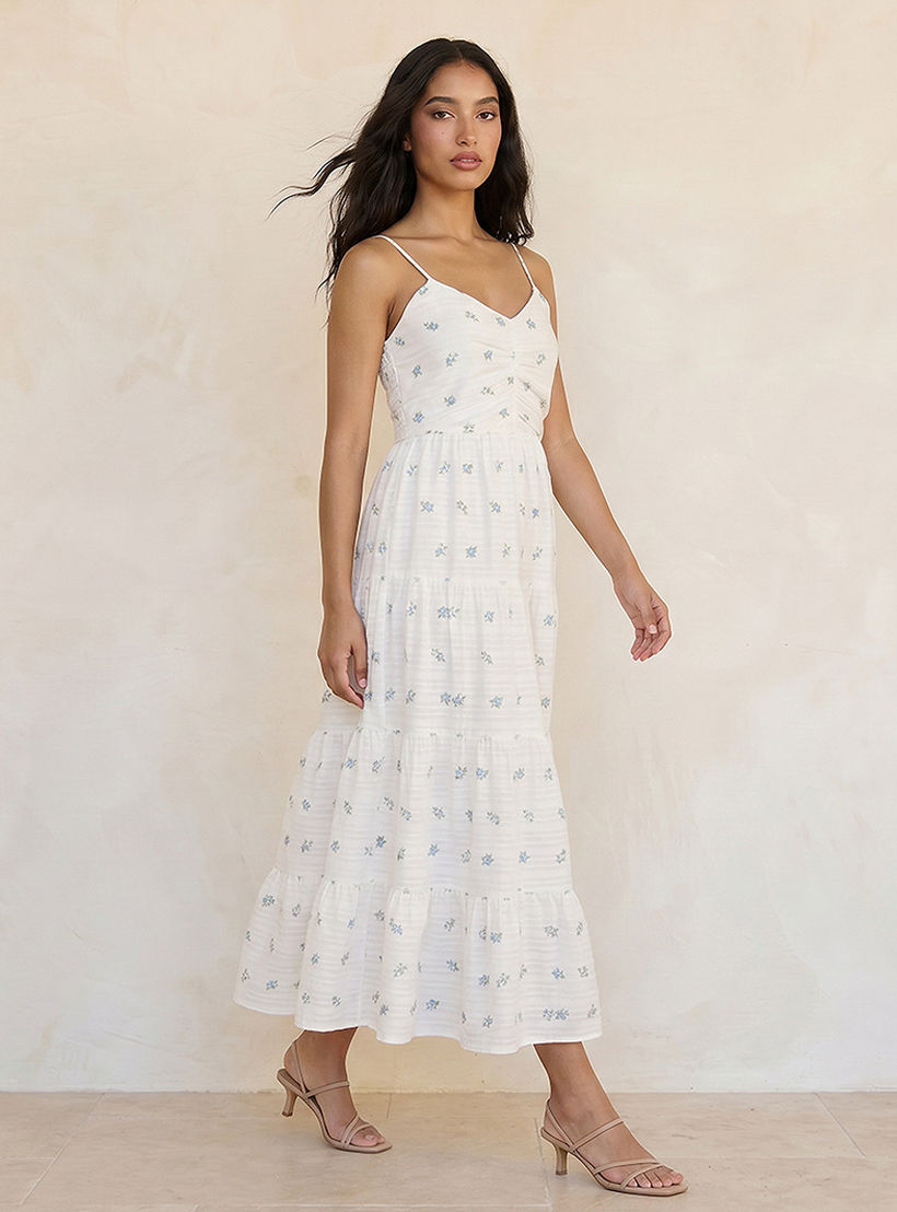 Splash Youth Floral Print A-line Cotton Dress Adjustable Straps-women-clothing-dresses-image-1