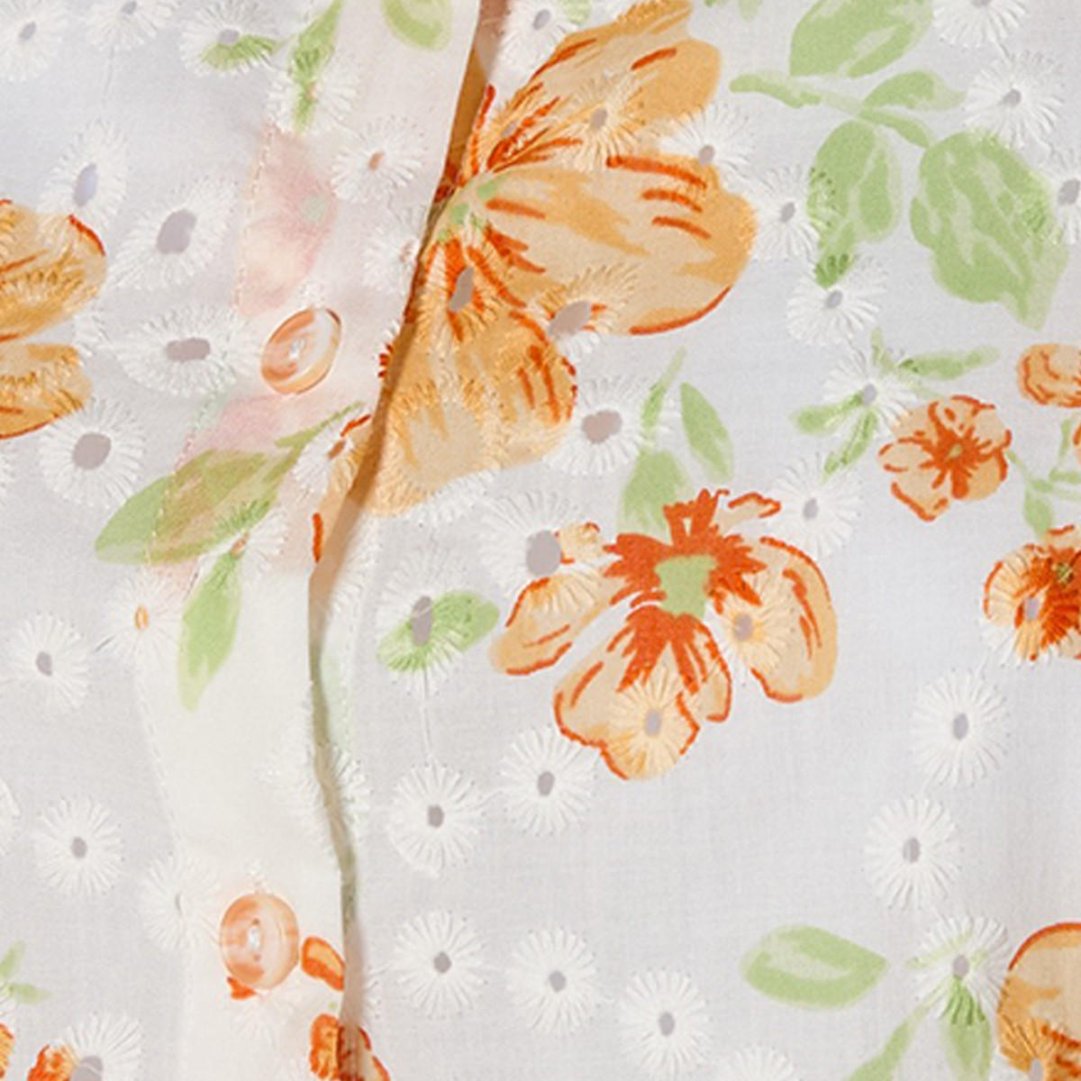 Splash Youth Cotton Shirt with Schiffli Floral Print-women-clothing-shirtsandblouses-shirts-image-2