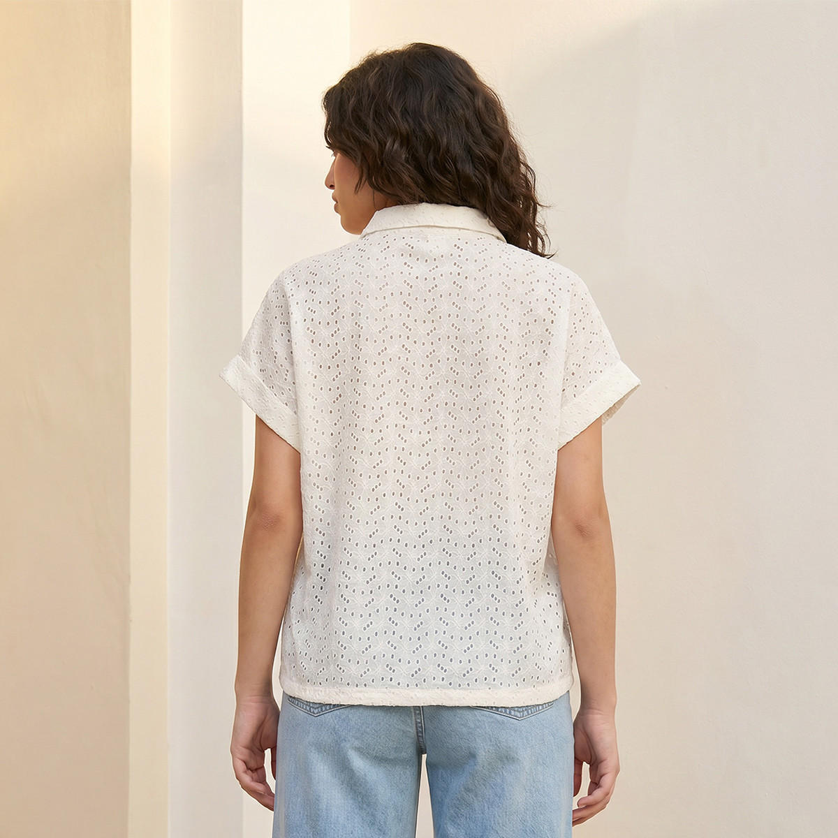 قميص قطن بملمس شيفلي من سبلاش يوت-women-clothing-shirtsandblouses-shirts-image-4