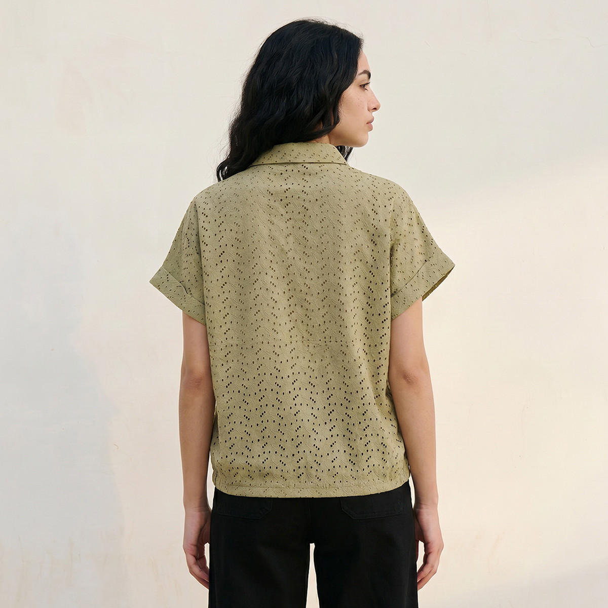قميص قطن بملمس شيفلي من سبلاش يوت-women-clothing-shirtsandblouses-shirts-image-4