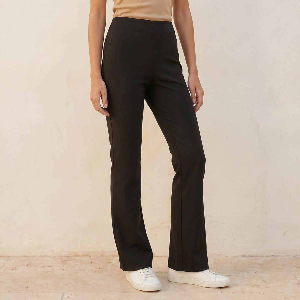 بنطلون ليجنز بخصر متوسط وحواف واسعة من سبلاش يوث-women-clothing-bottoms-leggings-image-1