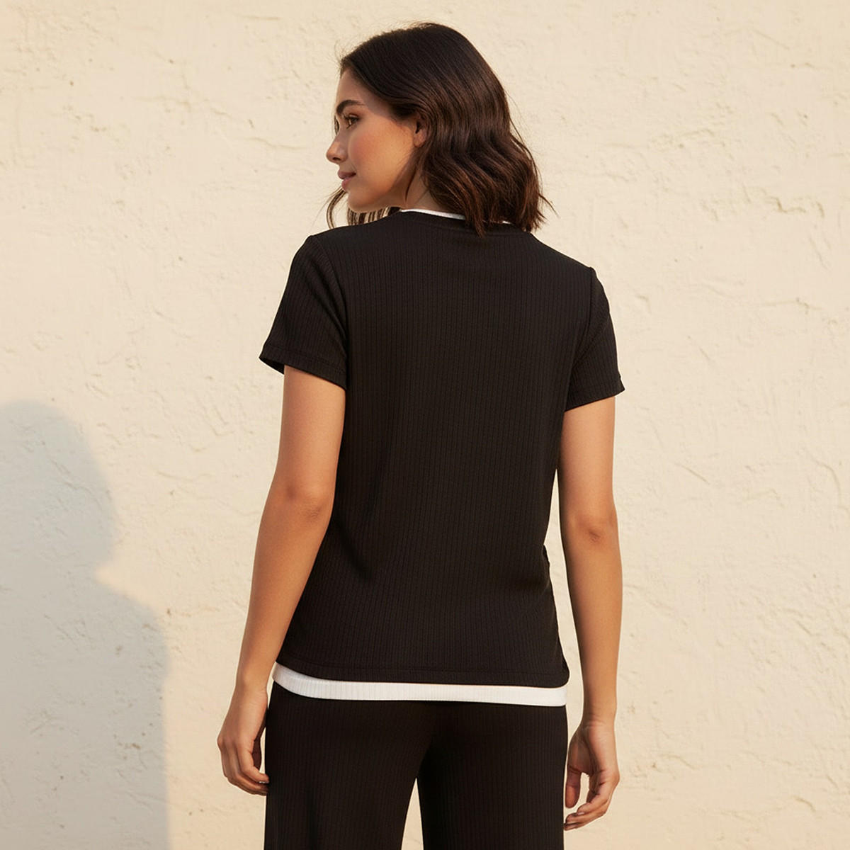 تيشيرت بتفاصيل كسرات من سبلاش يوث-women-clothing-tshirts-image-4