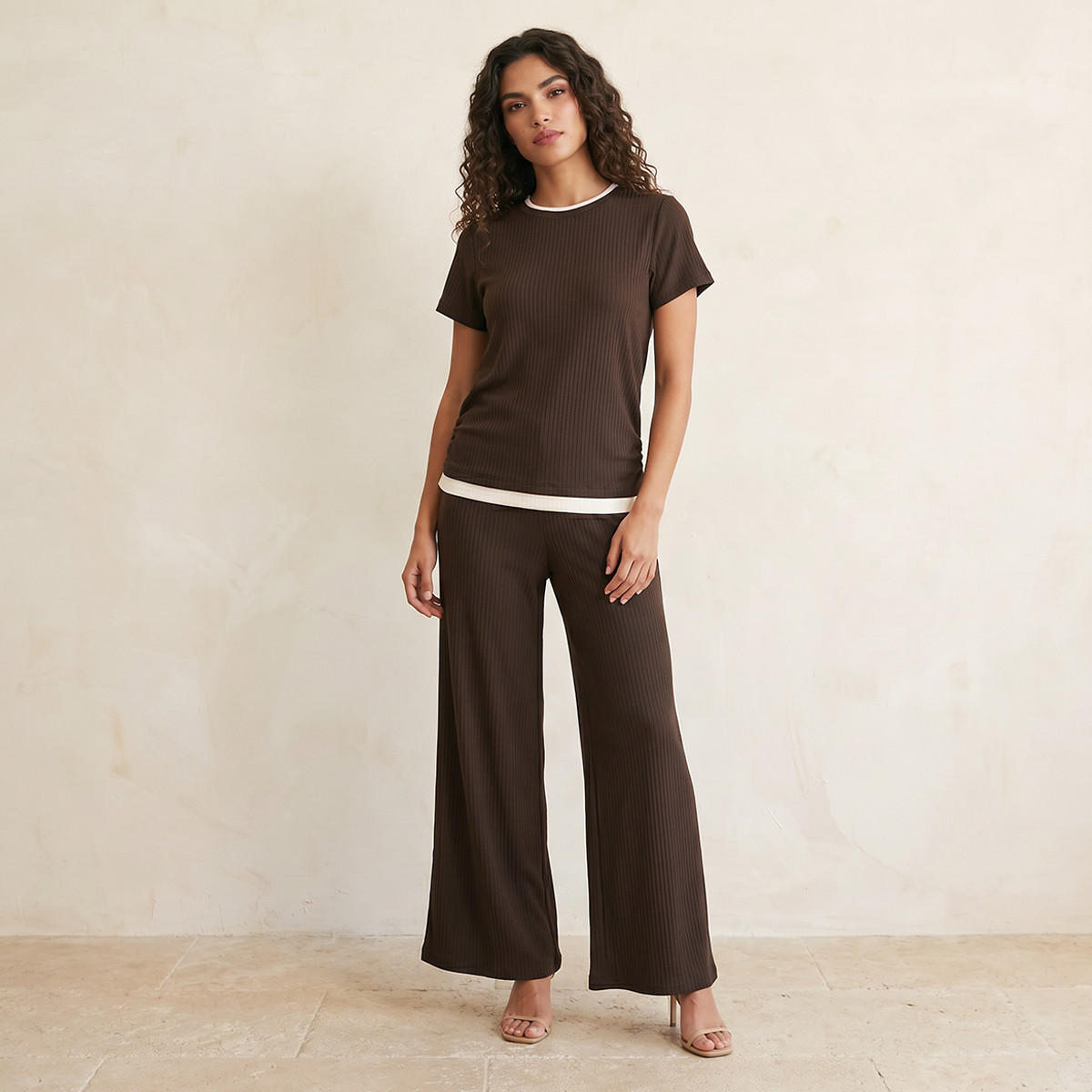 تيشيرت بتفاصيل كسرات من سبلاش يوث-women-clothing-tshirts-image-3