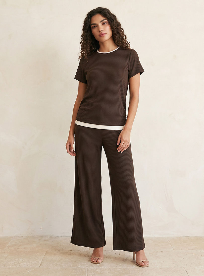 تيشيرت بتفاصيل كسرات من سبلاش يوث-women-clothing-tshirts-image-3