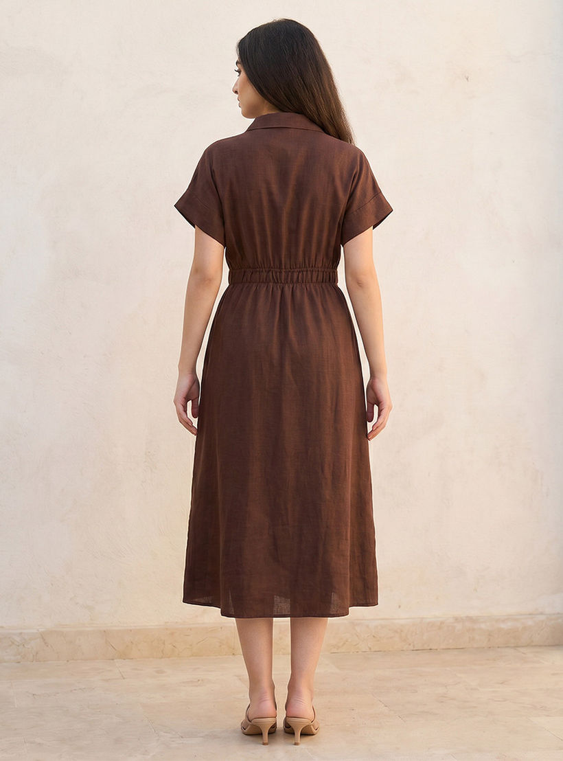 Splash Youth Shirt Dress with Buckled Belt-women-clothing-dresses-image-4