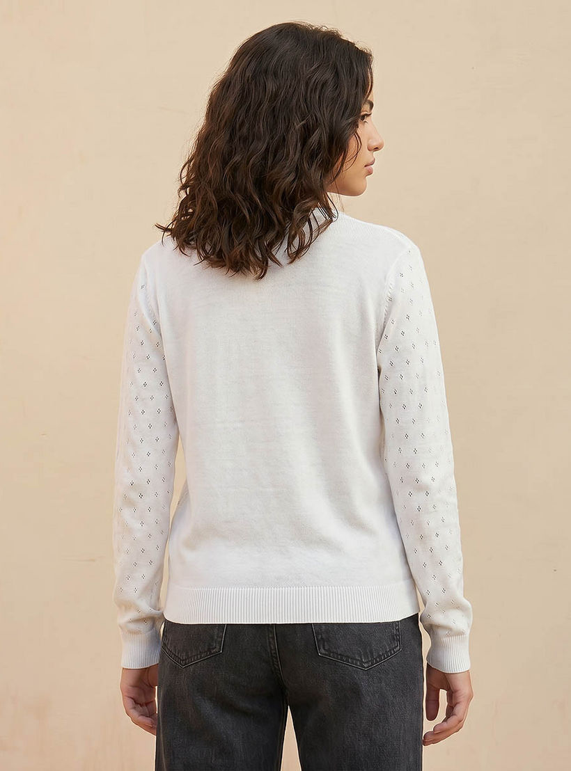 كارديجان منسوج بياقة V-women-winterwear-cardigansandjumpers-cardigans-image-4