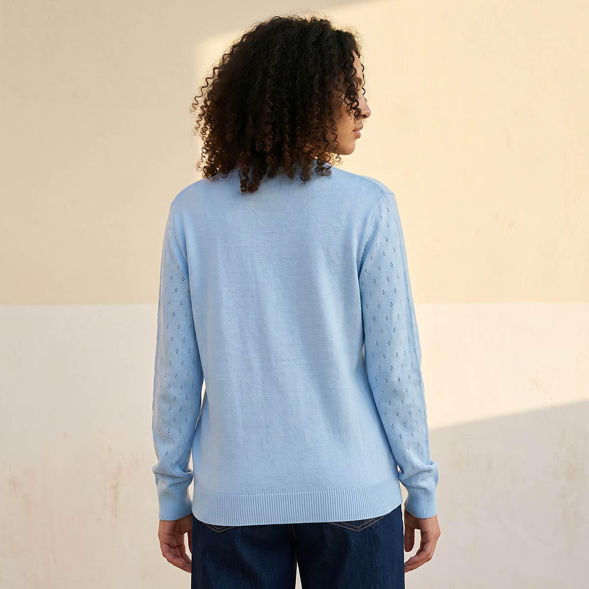 كارديجان منسوج بياقة V-women-winterwear-cardigansandjumpers-cardigans-image-4