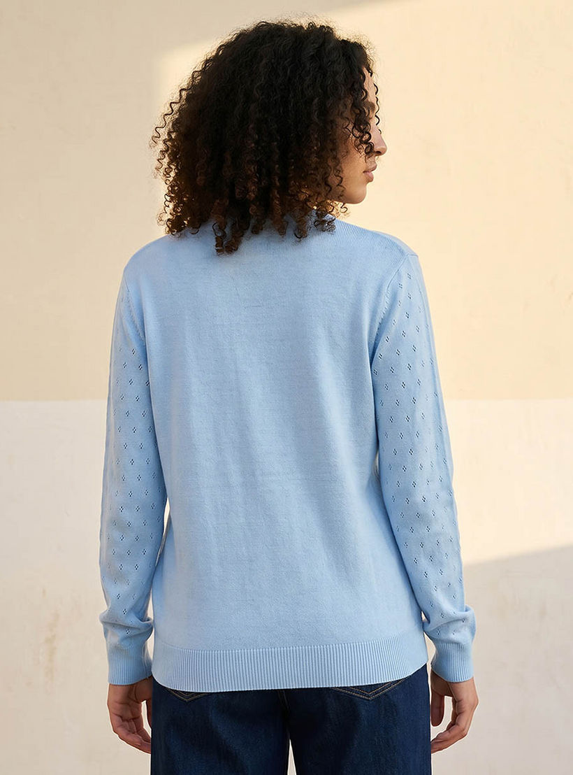 كارديجان منسوج بياقة V-women-winterwear-cardigansandjumpers-cardigans-image-4