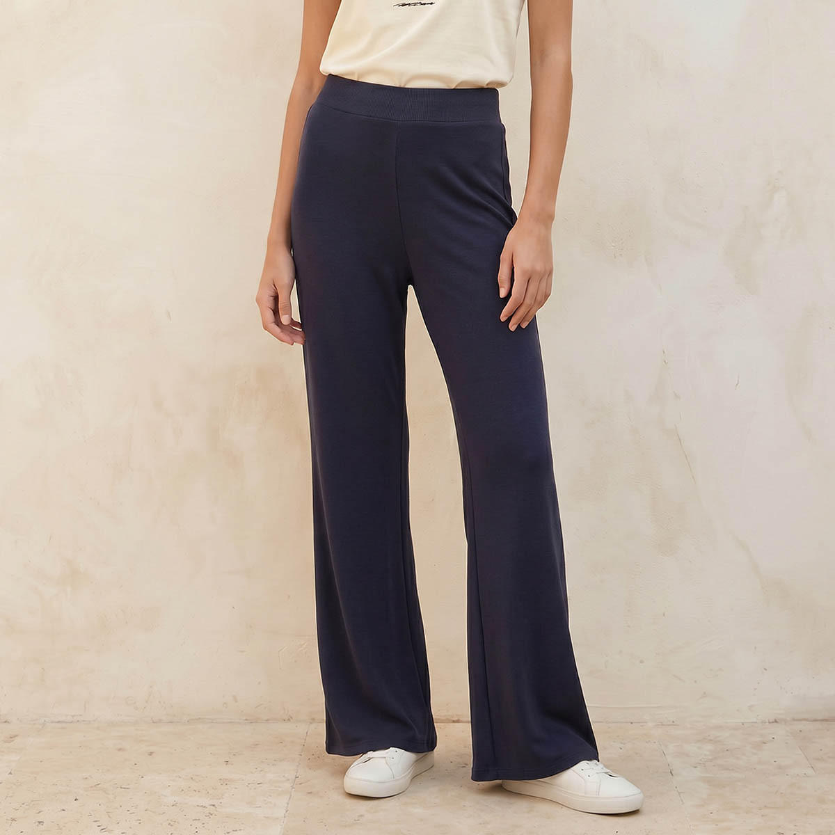 بنطلون ليقنز بخصر متوسط الارتفاع وحافة واسعة من سبلاش يوث-women-clothing-leggings-image-1