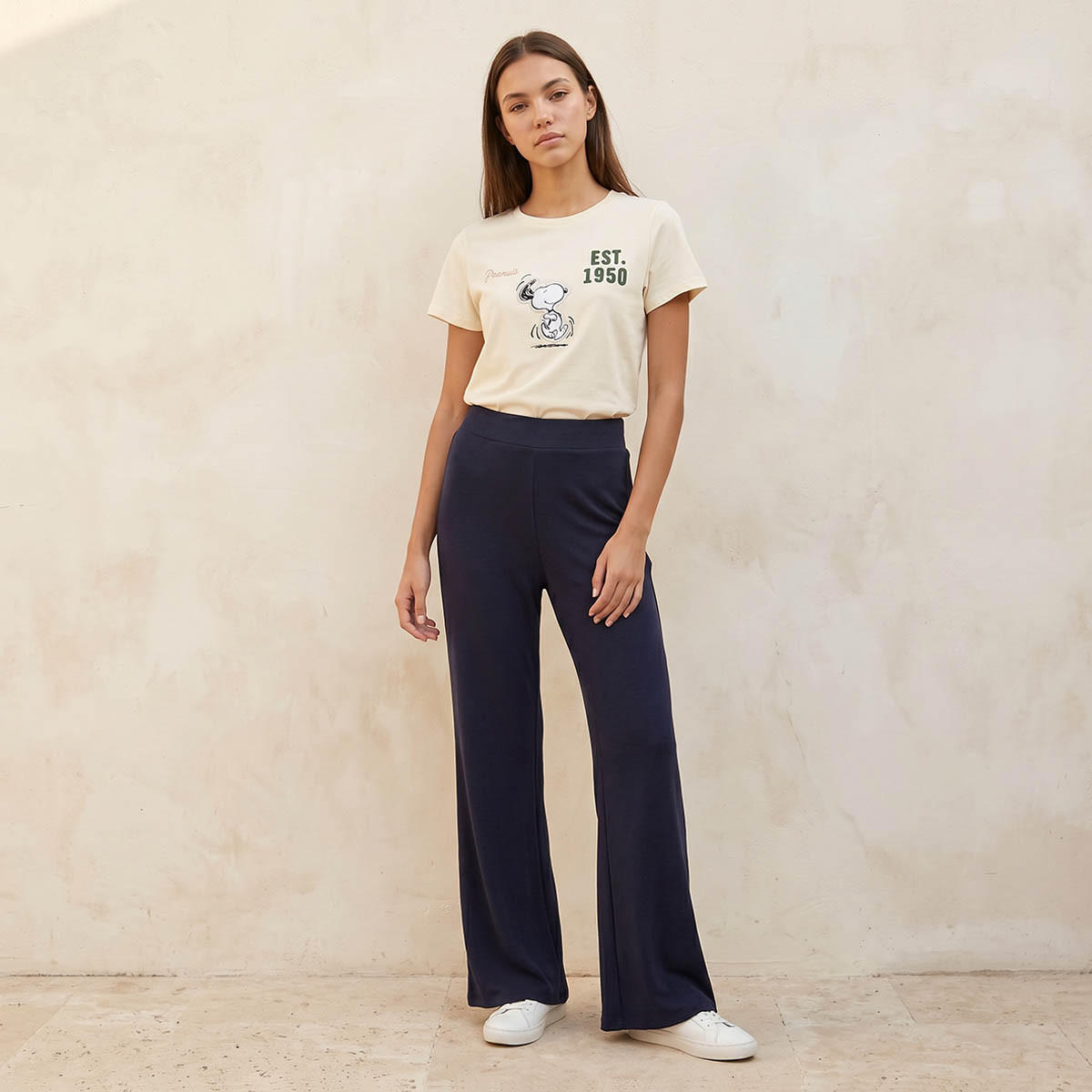 بنطلون ليقنز بخصر متوسط الارتفاع وحافة واسعة من سبلاش يوث-women-clothing-leggings-image-3