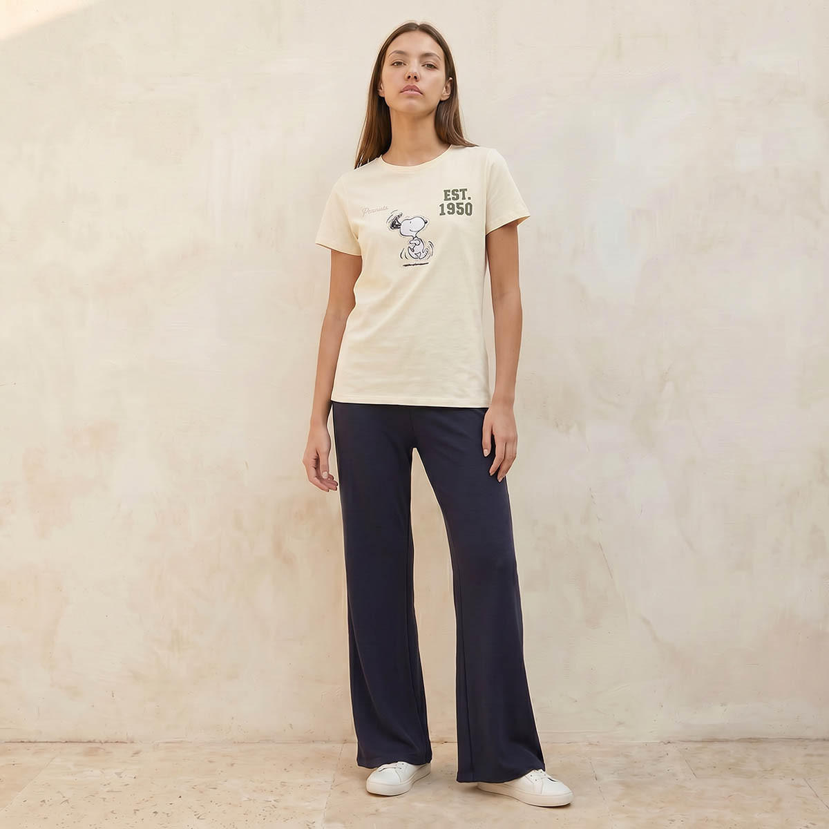 بنطلون ليقنز بخصر متوسط الارتفاع وحافة واسعة من سبلاش يوث-women-clothing-leggings-image-5