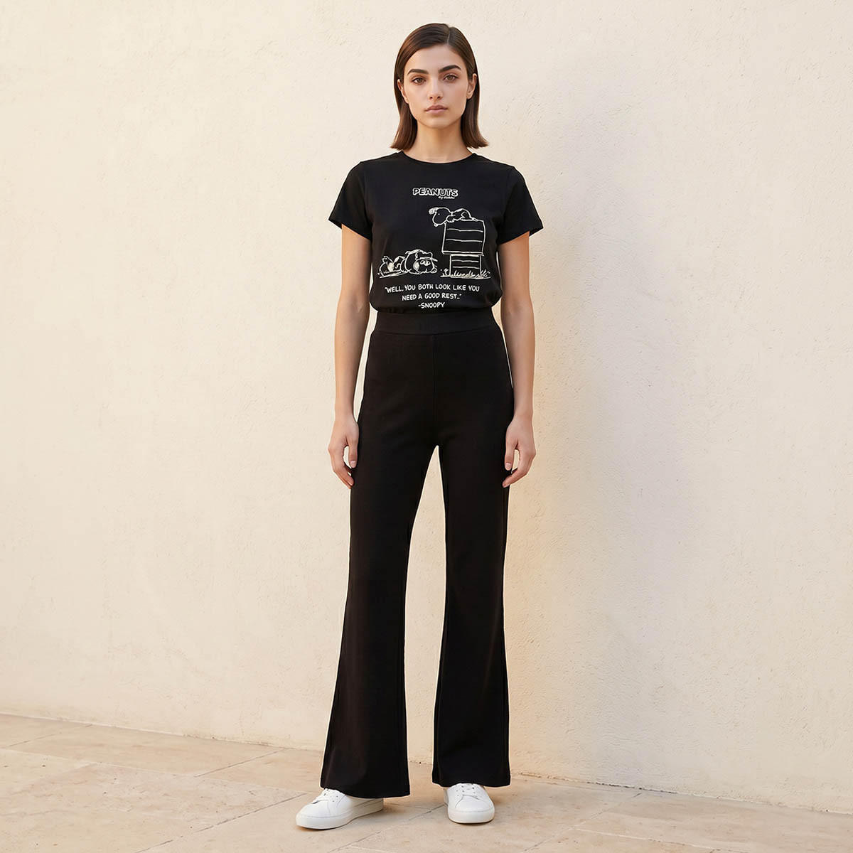 Splash Youth Mid-Rise Leggings with Flared Hem-women-clothing-bottoms-leggings-image-3