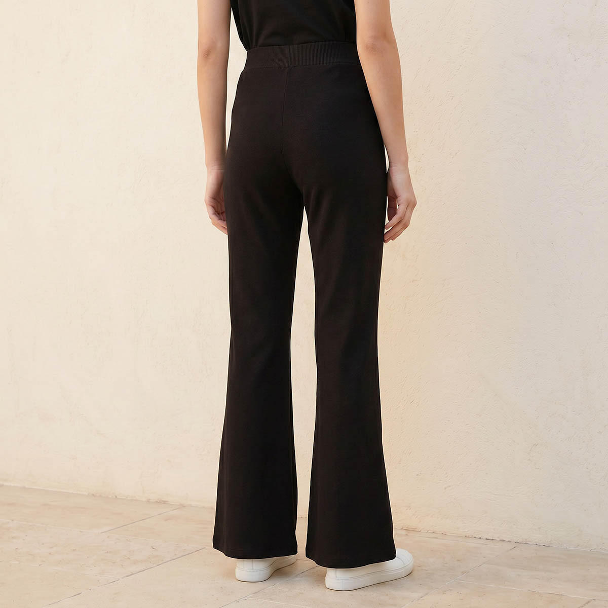 Splash Youth Mid-Rise Leggings with Flared Hem-women-clothing-bottoms-leggings-image-4