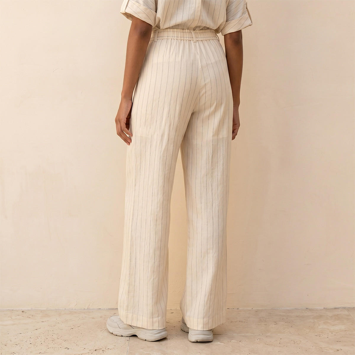 Splash Youth Relaxed Fit Button Closure Striped Trousers-women-clothing-trousers-image-4