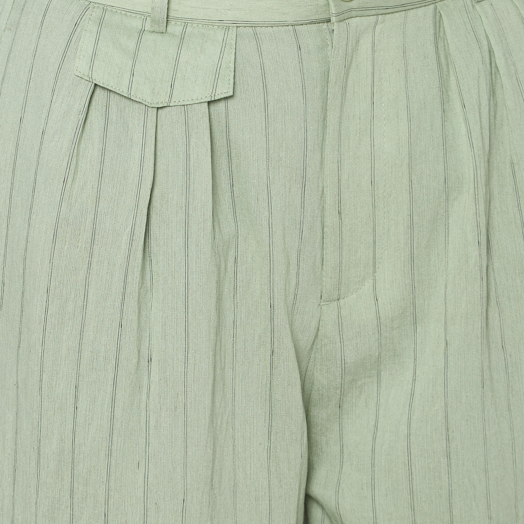 Splash Youth Relaxed Fit Button Closure Striped Trousers-women-clothing-trousers-image-2