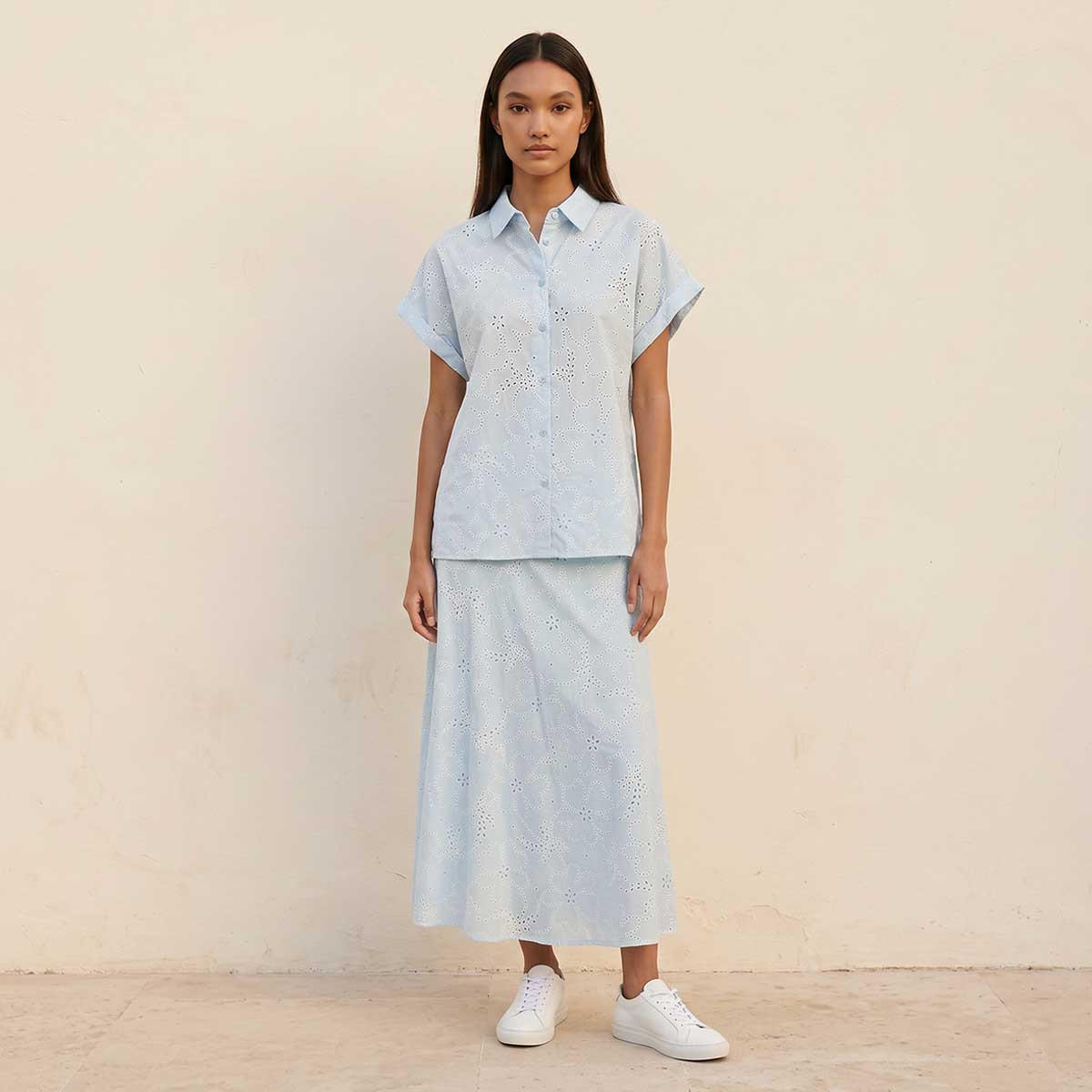 قميص قطن بتفاصيل شيفلي أنيقة من سبلاش يوث-women-clothing-shirtsandblouses-shirts-image-3