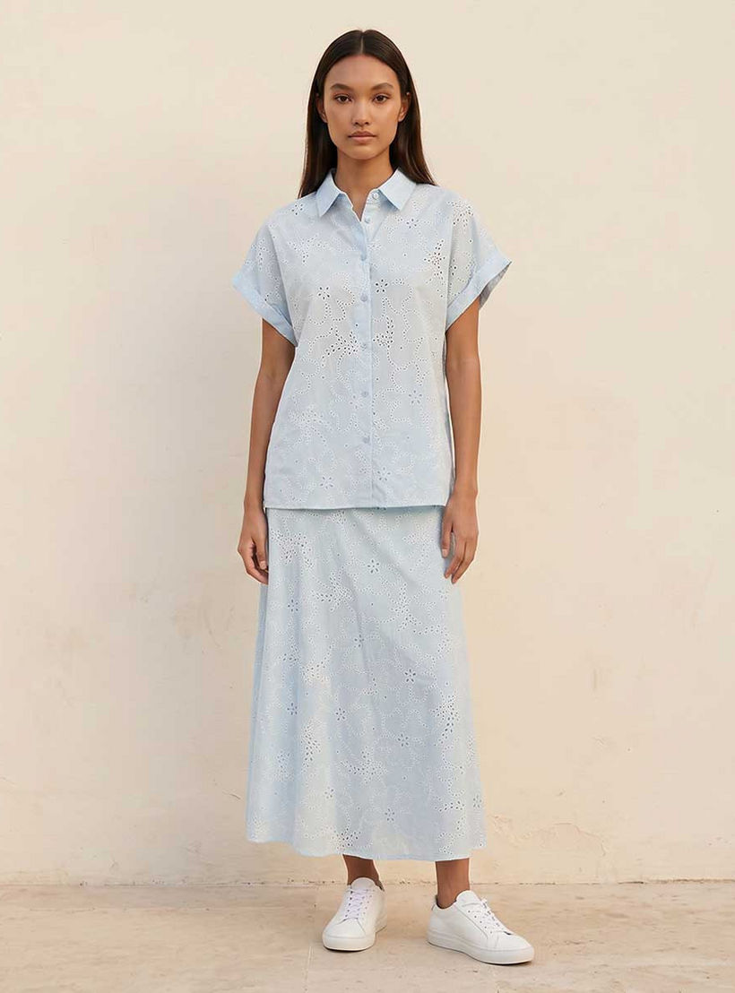 قميص قطن بتفاصيل شيفلي أنيقة من سبلاش يوث-women-clothing-shirtsandblouses-shirts-image-3