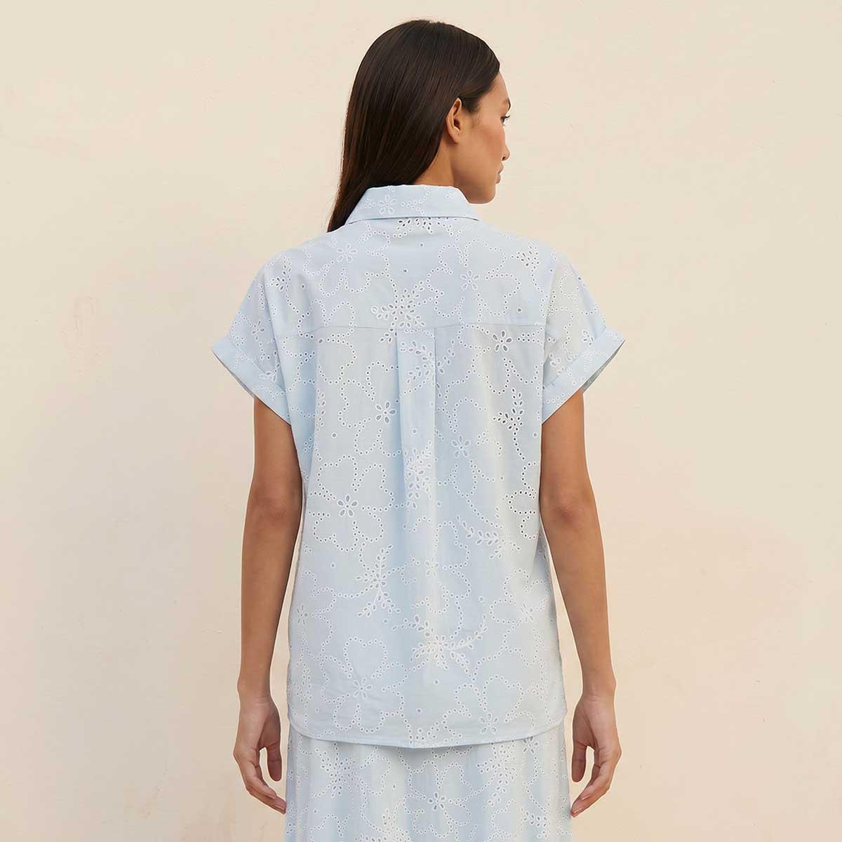 قميص قطن بتفاصيل شيفلي أنيقة من سبلاش يوث-women-clothing-shirtsandblouses-shirts-image-4