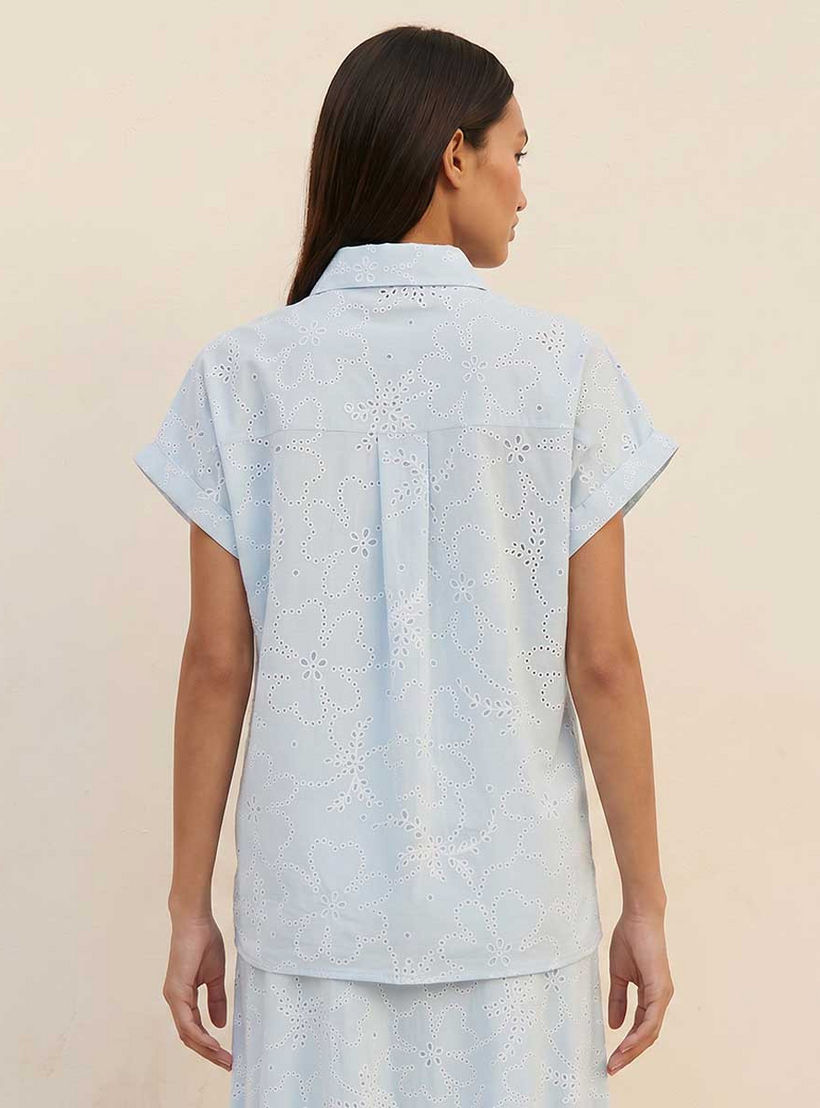 قميص قطن بتفاصيل شيفلي أنيقة من سبلاش يوث-women-clothing-shirtsandblouses-shirts-image-4