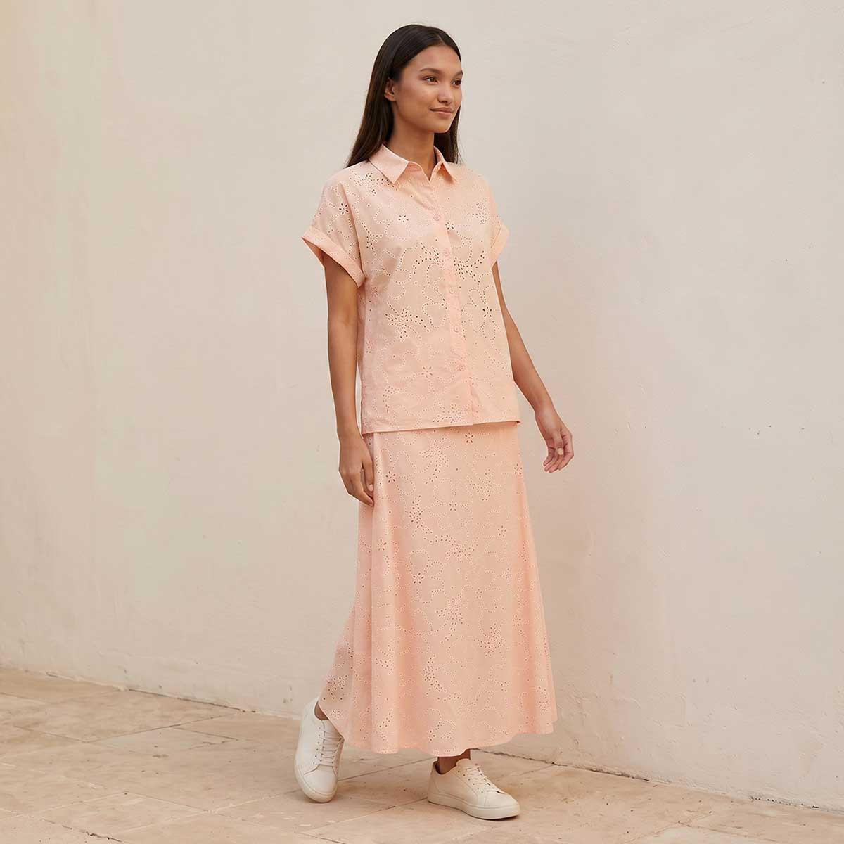 قميص قطن بتفاصيل شيفلي أنيقة من سبلاش يوث-women-clothing-shirtsandblouses-shirts-image-3