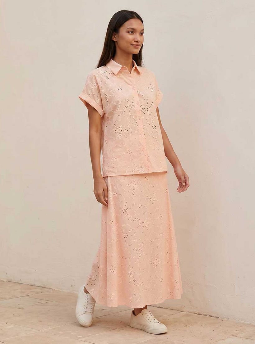 قميص قطن بتفاصيل شيفلي أنيقة من سبلاش يوث-women-clothing-shirtsandblouses-shirts-image-3