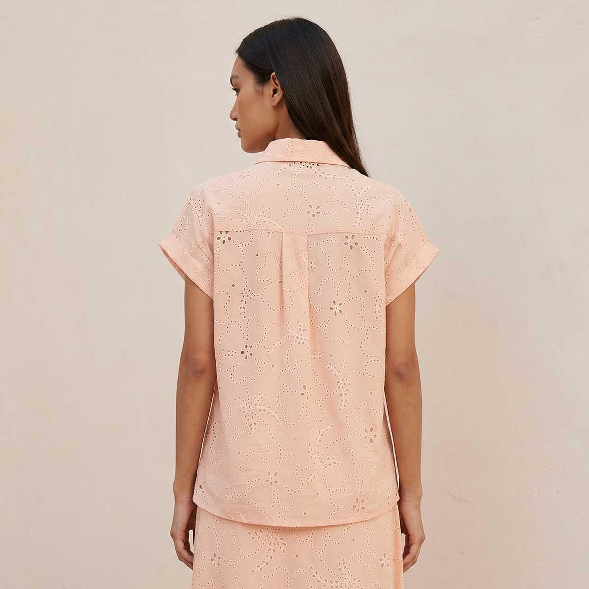 قميص قطن بتفاصيل شيفلي أنيقة من سبلاش يوث-women-clothing-shirtsandblouses-shirts-image-4