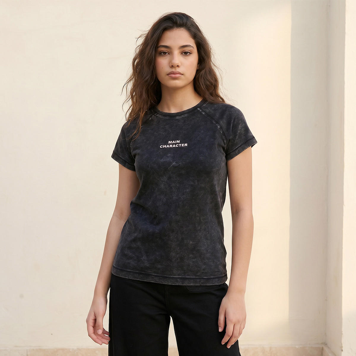 تيشيرت بطبعات شعار من سبلاش يوث-women-clothing-tshirts-image-1