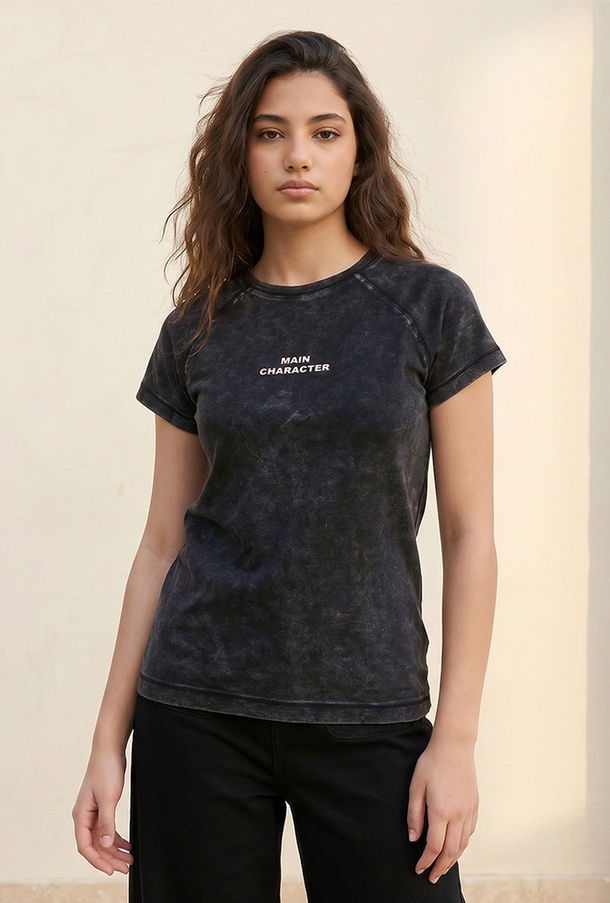 تيشيرت بطبعات شعار من سبلاش يوث-women-clothing-tshirts-image-1