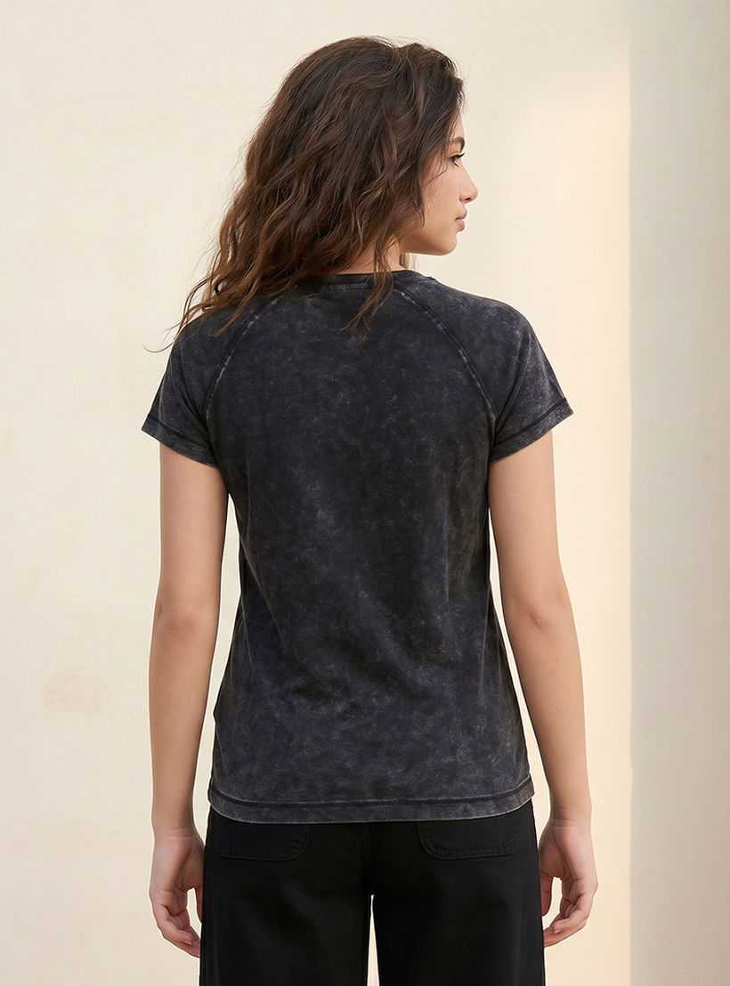 Splash Youth T-shirt with Slogan Print-women-clothing-tshirts-image-4