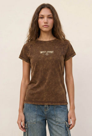 تيشيرت بطبعات شعار من سبلاش يوث-women-clothing-tshirts-image-1