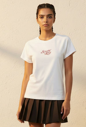 تيشيرت بطبعات شعار من سبلاش يوث-women-clothing-tshirts-image-1