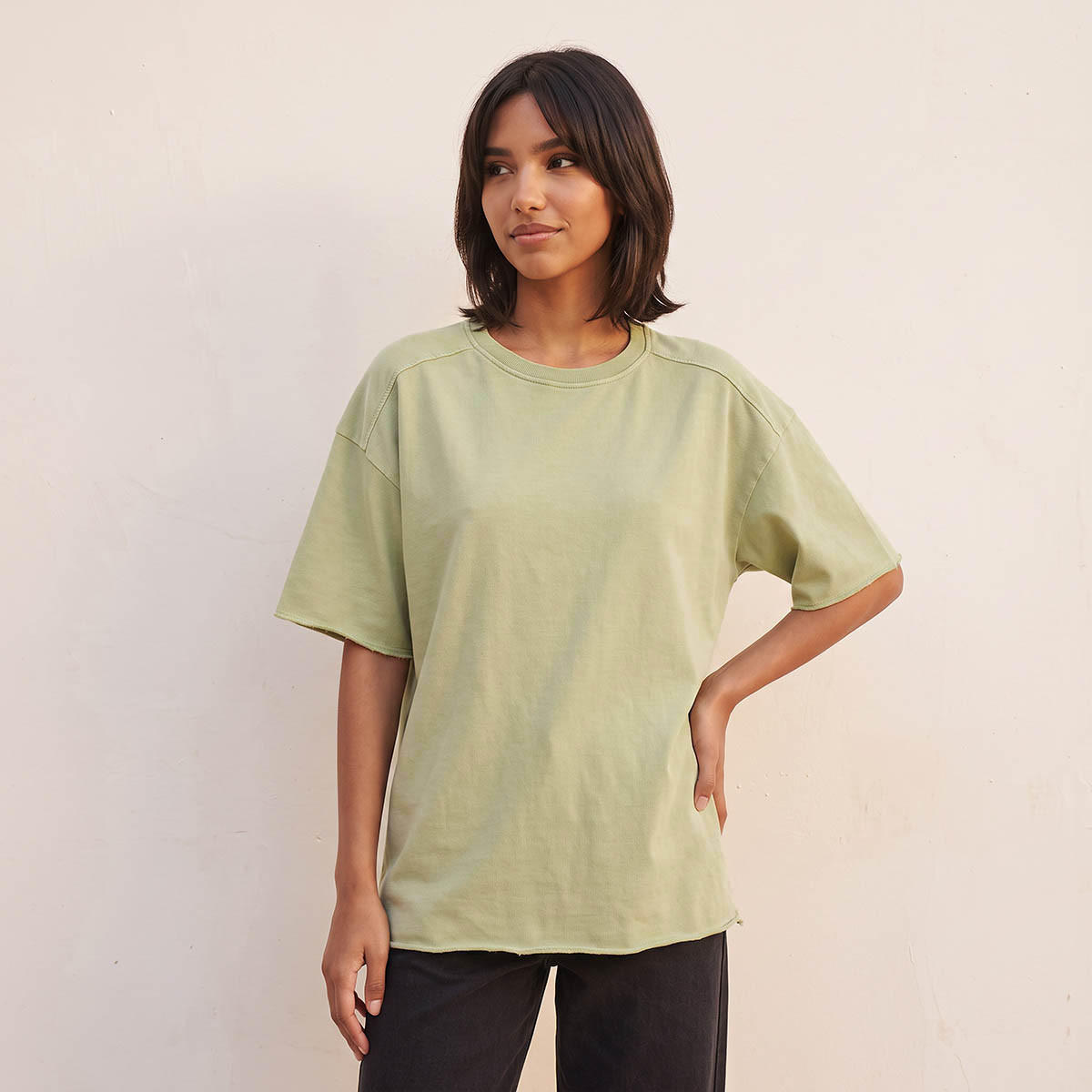 تيشيرت قطن بملمس بارز-women-clothing-tshirts-image-1
