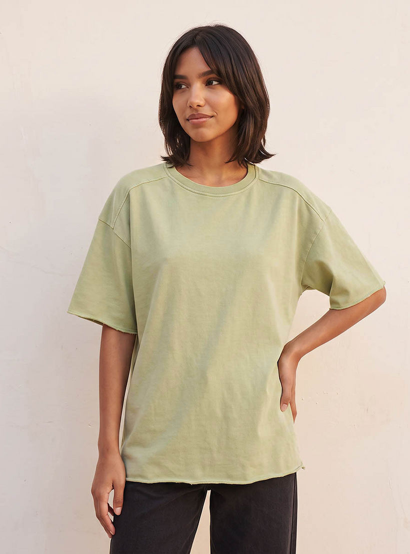 تيشيرت قطن بملمس بارز-women-clothing-tshirts-image-1