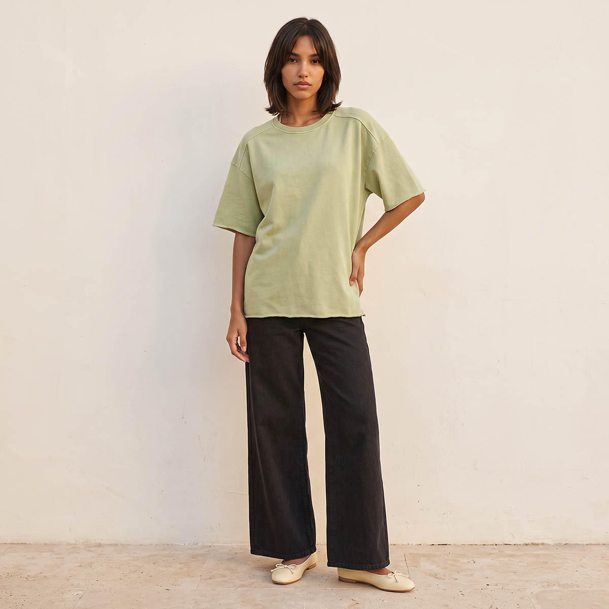 تيشيرت قطن بملمس بارز-women-clothing-tshirts-image-2