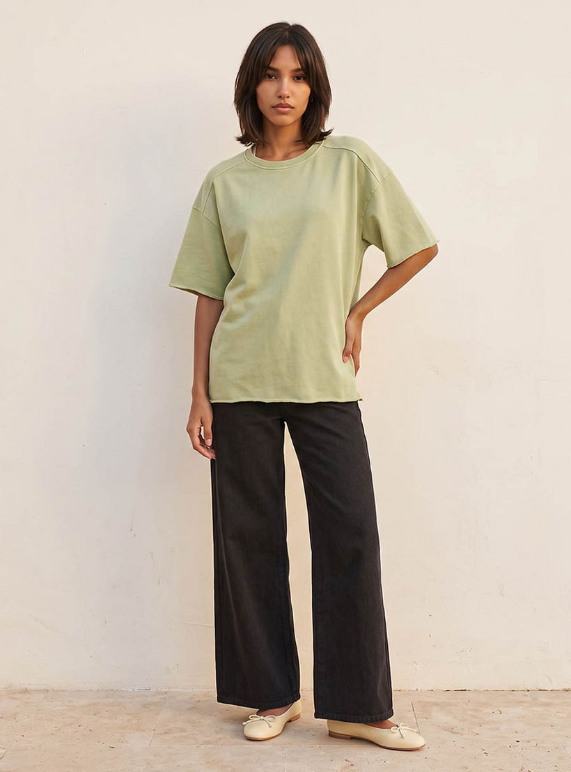تيشيرت قطن بملمس بارز-women-clothing-tshirts-image-2